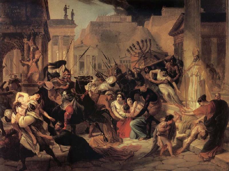 Karl Briullov Genseric-s Invasion of Rome oil painting picture